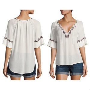Paige Chessa Embroidered Blouse